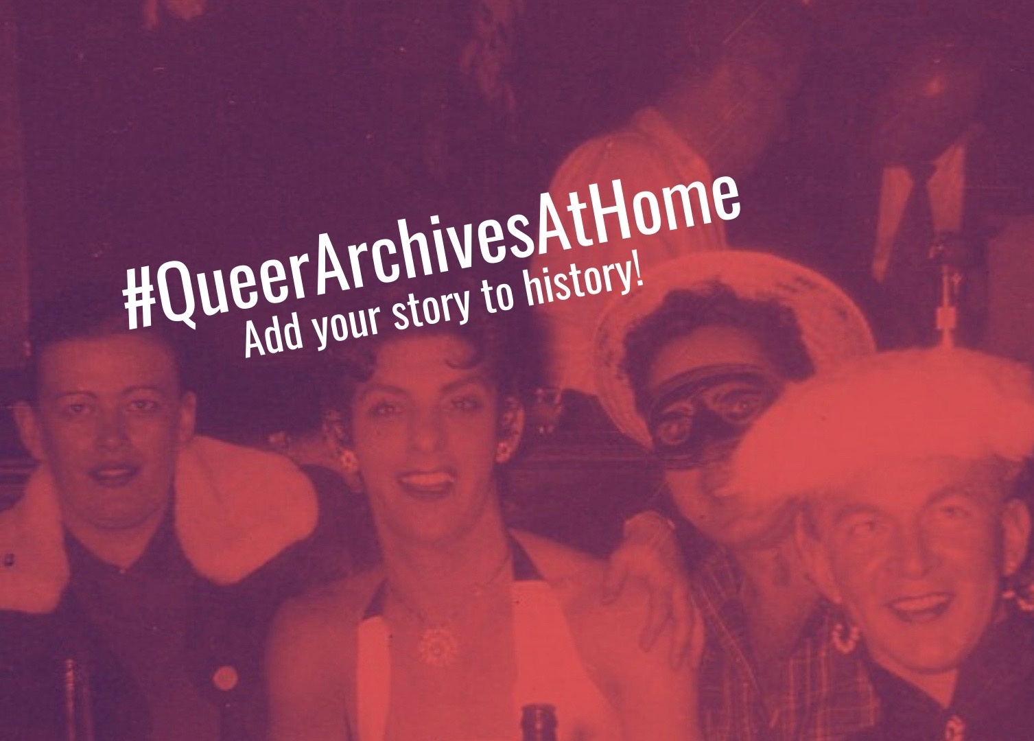 IMAGE SOURCE: Eddie Bernier (center) and acquaintances in costumes in a Provincetown bar or restaurant, circa 1950s (George Chapin Scott and Edward F. Bernier Collection)