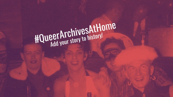 IMAGE SOURCE: Eddie Bernier (center) and acquaintances in costumes in a Provincetown bar or restaurant, circa 1950s (George Chapin Scott and Edward F. Bernier Collection)