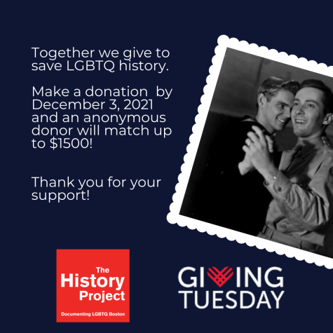 Together we give to save LGTQ history. Make a donation by December 3, 2021 and an anonymous donor will match up to $1500! Thank you for your support!